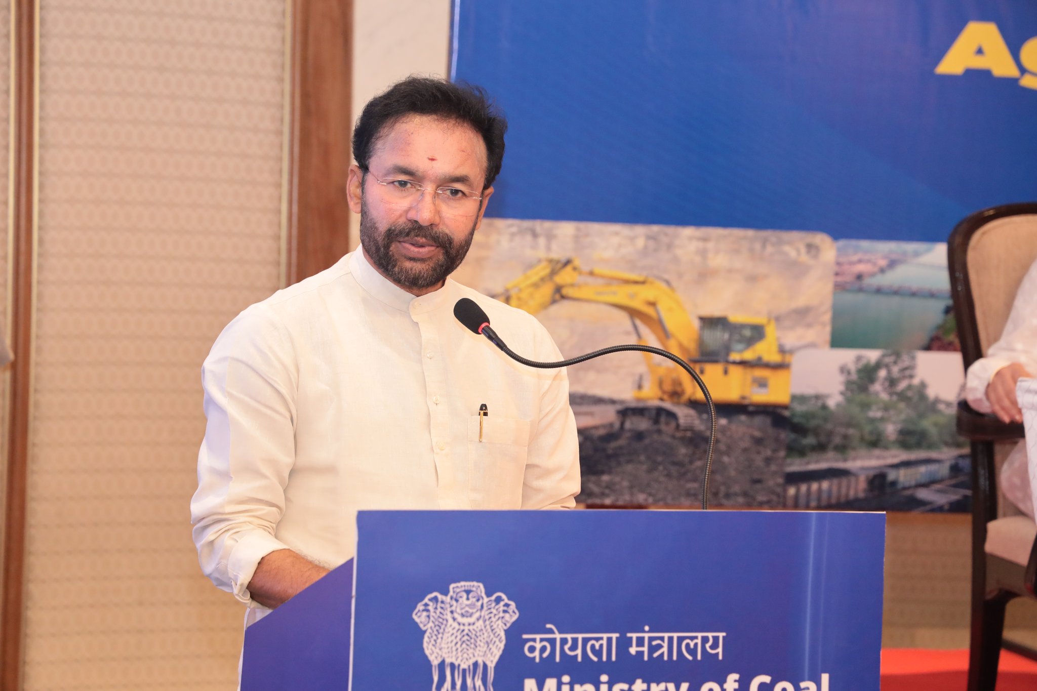 Hon'ble Minister of Coal & Mines Shri G Kishan Reddy addressing at  12th round of Commercial Coal Mine Auctions 