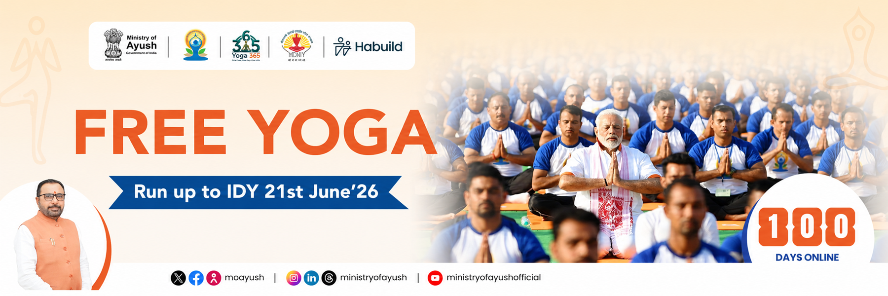 100 days free live yoga session