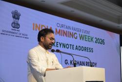 Hon’ble Union Minister of Coal & Mines, Shri G. Kishan Reddy, addressing the gathering at the Curtain Raiser Event of the India Mining Week 2026